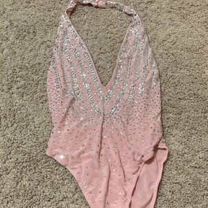 Sparkling pink bodysuit